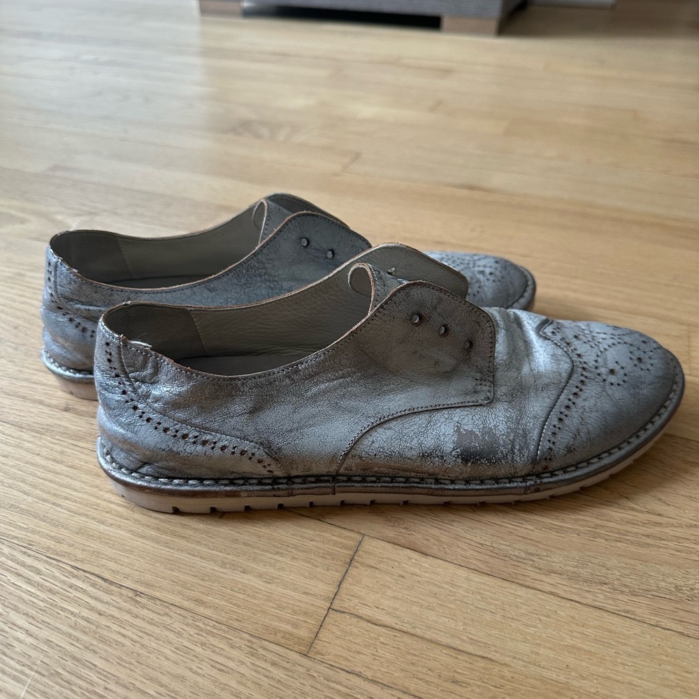 Marsèll Metallic Leather Oxfords - Picture 2 of 5